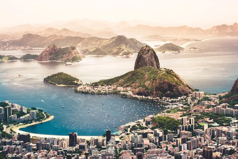 Rio de Janeiro panorama with Sugarloaf Mountain and Guanabara Bay